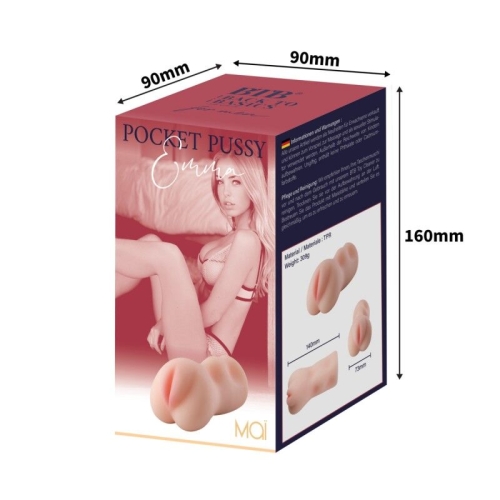 Мастурбатор вагіна тілесного кольору Mai BTB Pocket Vagina Emma - 4