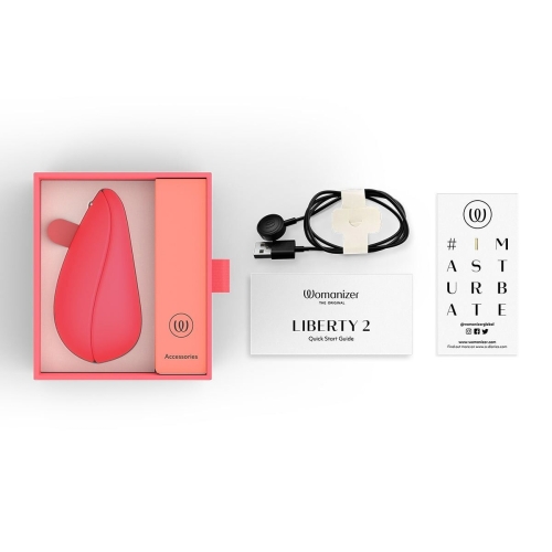 Вакуумний кліторальний стимулятор силіконовий рожевого кольору Womanizer Liberty 2 Vibrant - 7