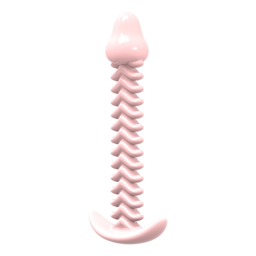 Анальна пробка ребриста тілесна Meleon First Bloom Butt Plug - 4