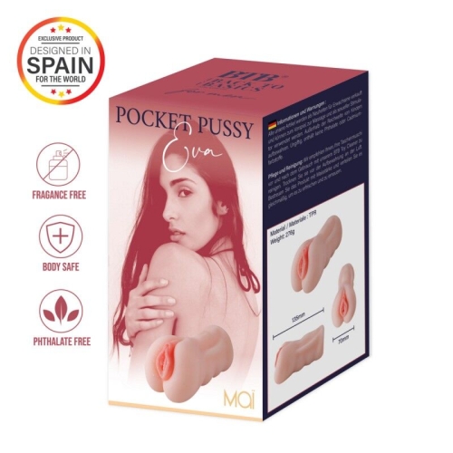 Мастурбатор вагіна тілесного кольору Mai BTB Pocket Vagina Eva - 3