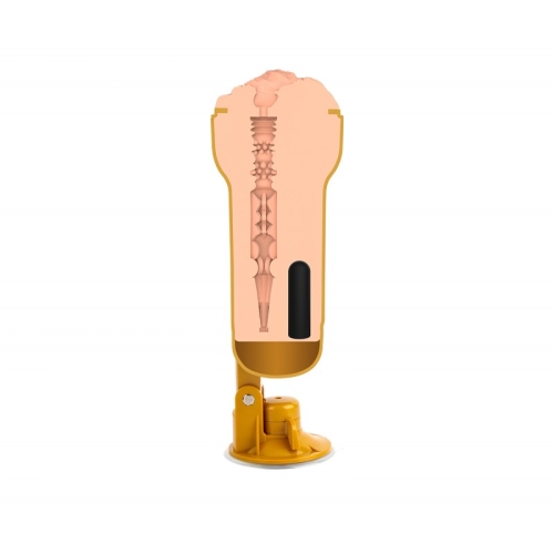 Мастурбатор для мужчин Вагина в колбе и на присоске с вибрацией Chisa Darcey Realistic Vagina Cup - 3