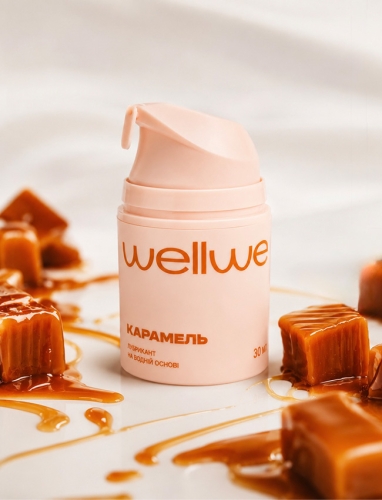 Оральный лубрикант на водной основе со вкусом Карамели wellwet 30 мл - 2
