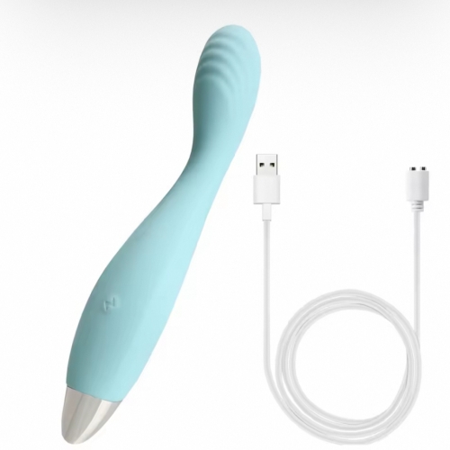 Вагінальний вібратор та для точки G блакитний Blue massager Flamingo - 5