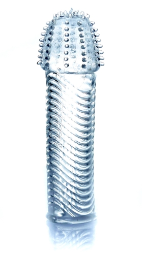Насадка на статевий член з шипами прозора Boss Series Penis Sleeve - 3