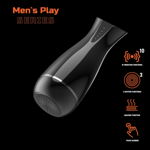 Мастурбатор с вибрацией черный Erospace Men’s Play Vacuum Male Masturbator модель B6 - 5