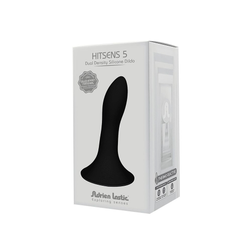 Дилдо с присоской черный Adrien Lastic Hitsens 5 диаметр 2,4см длина 13см - 6
