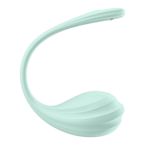 Смарт віброяйце вагінальне зеленого кольору Satisfyer Smooth Petal Connect App - 2