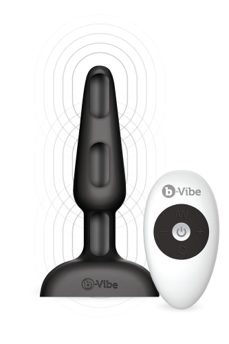 Анальна пробка для еротичних ігор із 3 моторами B-Vibe чорна - 1