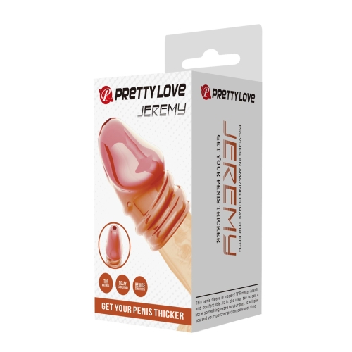 Насадка на член ребриста тілесного кольору Lybaile Pretty Love Jeremy - 9