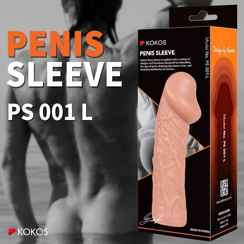 Насадка на член реалістична тілесного кольору Kokos Penis Sleeve PS 001 розмір L - 4