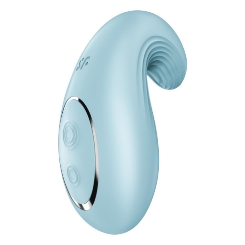 Клиторальный стимулятор голубого цвета Satisfyer Dipping Delight - 6