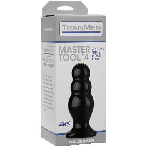 Анальный стимулятор виниловый шарообразный Doc Johnson Titanmen Tools - Master L 14,7 см D 6,6 см - 2