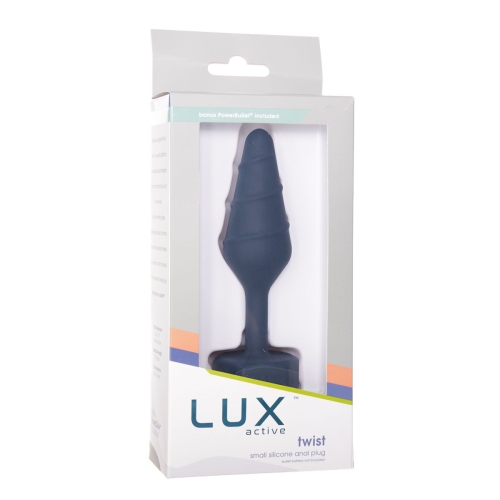 Анальная пробка синяя Lux Active Twist Plug размер Small - 7