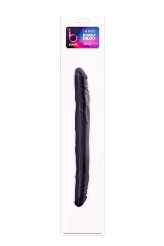 Подвійний фалоімітатор чорний реалістичний B YOURS 14inch - 2