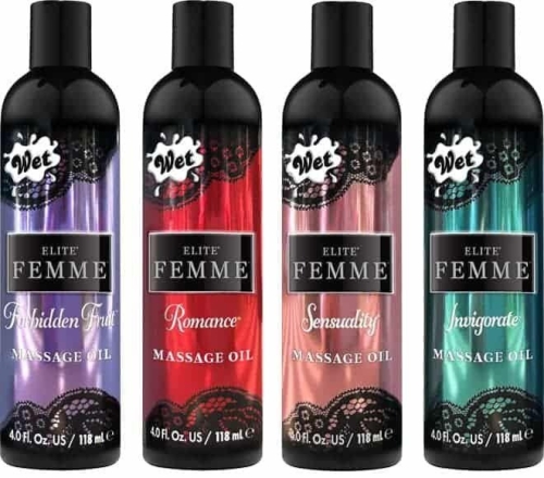 Массажное масло для ароматерапевтического массажа и для ванн Wet Elite Femme Invigorate 118 мл - 2