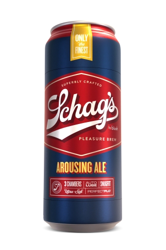 Мастурбатор, що самозмазується з трьома камерами і клапаном Blush SCHAG'S AROUSING ALE FROSTED - 1