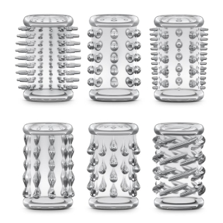 Насадки на член 6 штук прозрачного цвета Blush COCK SLEEVE KIT