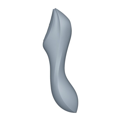 Вакуумний вібростимулятор для клітора силіконовий сірий Satisfyer Curvy Trinity 3 - 2