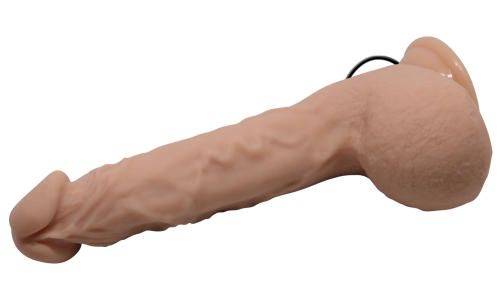 Вібратор реалістичний на присосці тілесного кольору з пультом ДК Lybaile Sextoy top penis довжина 250 мм - 5
