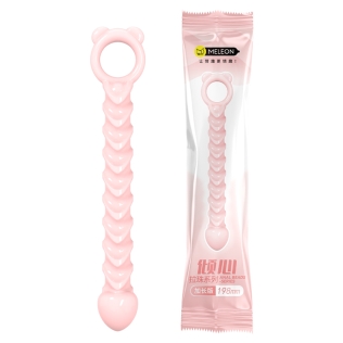 Анальные бусы ребристой формы телесные Meleon Intimate Anal Beads