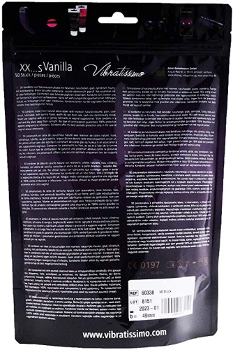 Презервативы с ароматом ванили Vibratissimo XX ... S Vanilla ширина 49 мм 50 штук - 4