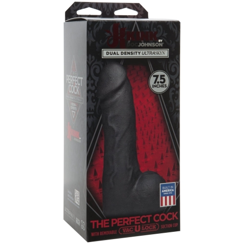 Фаллоимитатор 15,2/5,1 см со съемной присоской реалистичный черный Doc Johnson Kink The Perfect Cock 7.5 inch Vac-U-Lock - 2