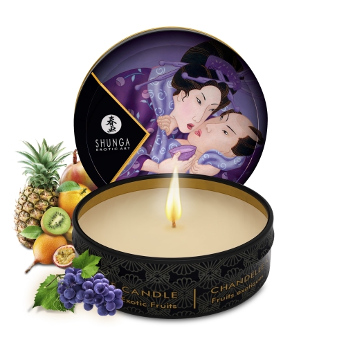 Масажна свічка з ароматом Екзотичні фрукти SHUNGA Exotic Fruits 30 мл - 1
