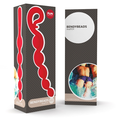 Анальні кульки Bendybeads Fun Factory червоні - 4