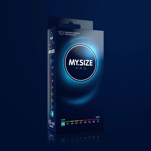 Презервативи ультратонкі з резервуаром та силіконовим мастилом My.Size Pro 45 10 штук - 1