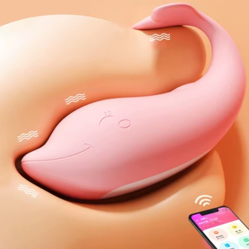 Вибратор вагинальный для точки G и с отростком для клитора розового цвета Sexy desires Dolphin princess - 3