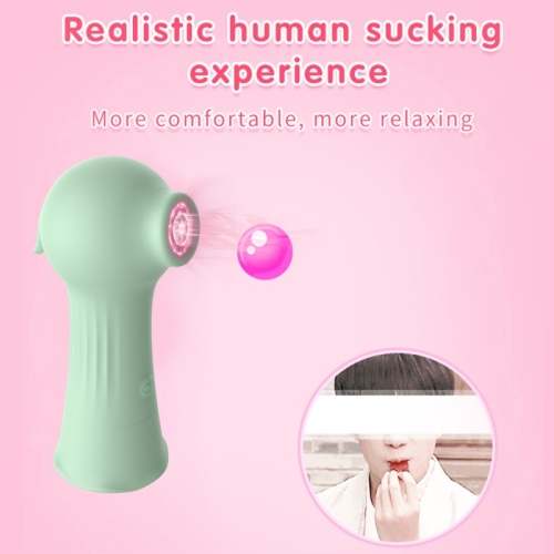 Вакуумный стимулятор для клитора и сосков зеленый Cnt Rose-Green - 1