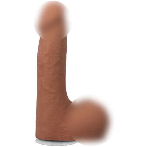 Фалоімітатор реалістичний на знімній присосці бежевий Doc Johnson The Realistic Cock ULTRASKYN - 7 Inch with Balls Caramel - 1
