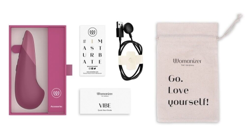 Вібратор для клітора рожевого кольору Womanizer Vibe - 7
