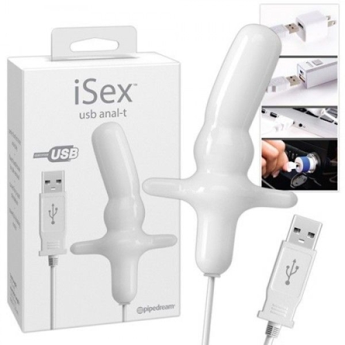 Вібратор Анальний iSex білий - 1