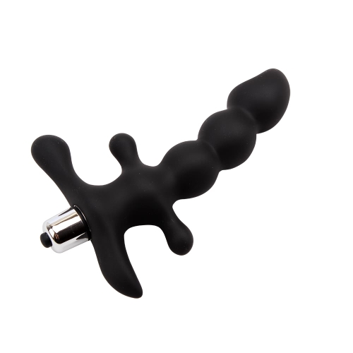 Силіконовий Анальний стимулятор простати з вібрацією чорний Chica Black Mont-Perfect Grip - 3