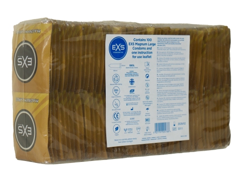 Презервативы большого размера прозрачного цвета EXS Magnum extra large №1 100 штук - 4