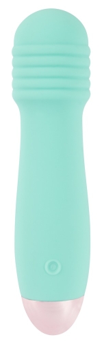 Вибростимулятор с необычной структурой салатового цвета Soft Silicone Cuties Mini Vibrator - 2