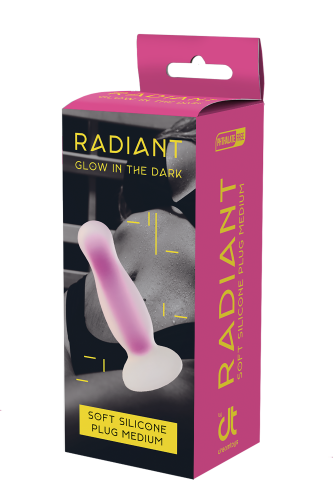 Анальна пробка фіолетового кольору Dream Toys що світиться - 5