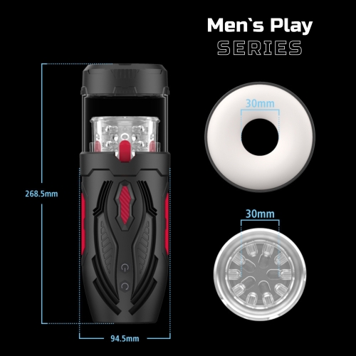Автоматический мастурбатор Пульсатор для мужчин черный Erospace Men’s Play Automatic Male Masturbator модель B1 - 10