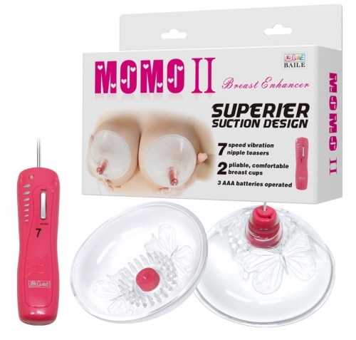 Вакуумна помпа для грудей прозорого кольору LYBAILE BAILE MOMO II - 1