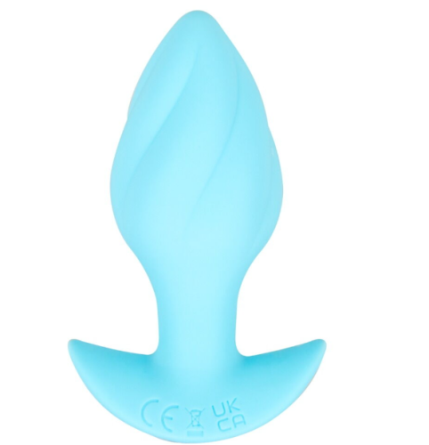 Анальная вибропробка синяя Soft Silicone Vibrating Mini Butt Plug - 9