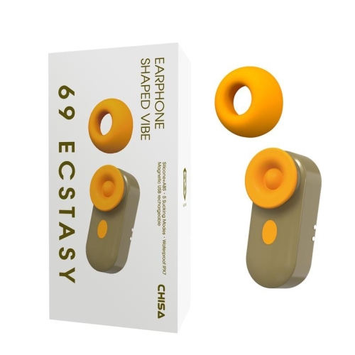 Вакуумный вибростимулятор клитора оранжевый Chisa 69 Ecstasy - 1