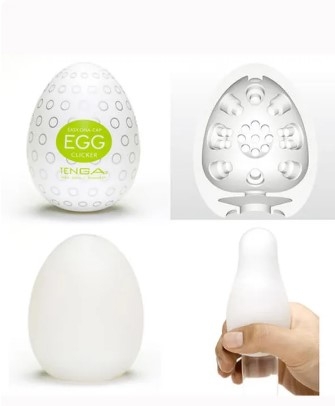 Мастурбатор яйцо белого цвета Tenga Egg Clicker - 1