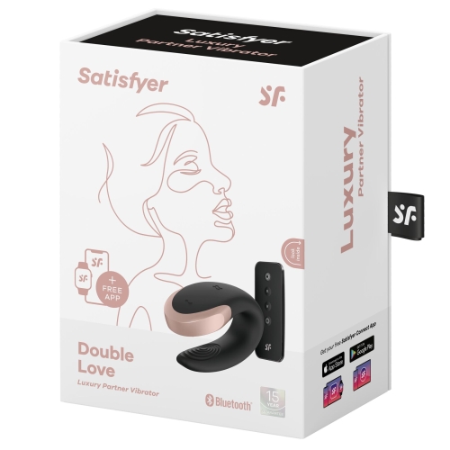Смарт-вибратор 7,5/3 см для пар Satisfyer Double Love (Black) с пультом Сатисфаер - 7