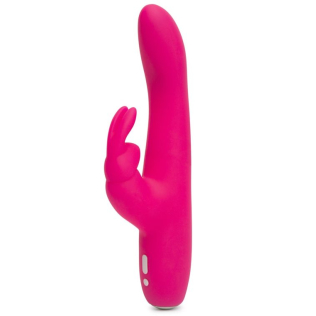 Вибратор с отростком для клитора розового цвета Fifty shades of grey Happy Rabbit Slimline Curve
