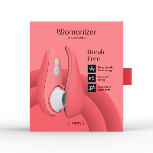 Вакуумний кліторальний стимулятор силіконовий рожевого кольору Womanizer Liberty 2 Vibrant - 10