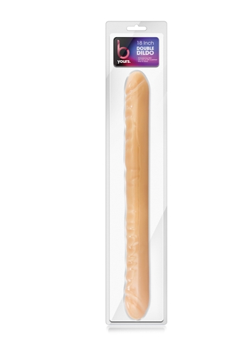 Двойной фаллоимитатор бежевый B YOURS 18INCH - 2