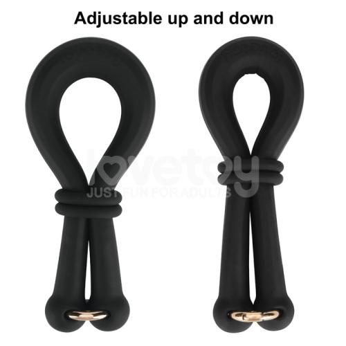 Эрекционная петля на член черного цвета Lovetoy Pinnacle Pro Anyfit Plus Stretcher - 3