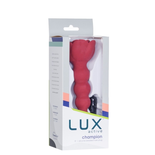 Анальная цепочка с розой красная Lux Active Champion Rose - 11