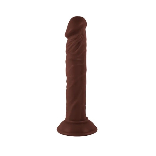Фаллоимитатор реалистичный на присоске Realistic Dong Mr. Rude 9.1 коричневый - 3
